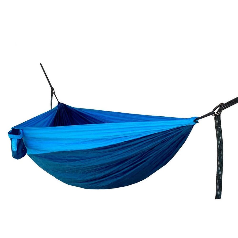 Hidden Wild Double Travel Hammock with Carry Bag Blue New Hiking Outdoor